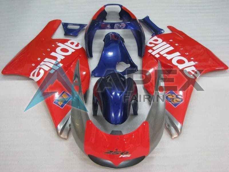 Red Silver Blue White  2 - Aprilia RS250 (1995-1997) ABS Fairings | Apex Fairings