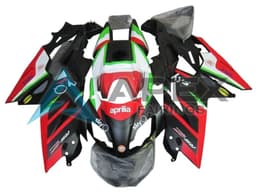 White Red Green Glossy Black - Aprilia RS4 50 / RS50 (2011-2017) ABS Fairings — Style FE33 | Apex Fairings — view 1