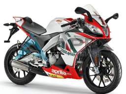 White Red Green Yellow Alitalia - Aprilia RS4 50 / RS50 (2011-2017) ABS Fairings — Style FE38 | Apex Fairings — view 1