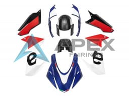White Blue Red - Aprilia RS660 (2020-2024) ABS Fairings — Style FE13 | Apex Fairings — view 1