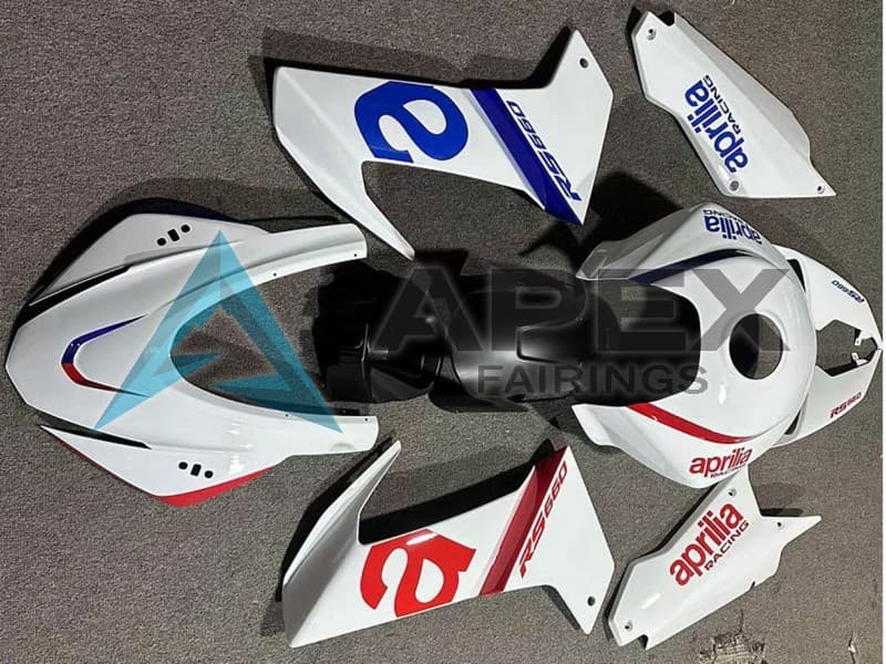 White Blue Red Matte Black - Aprilia RS660 (2020-2024) ABS Fairings | Apex Fairings