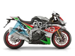 Silver Red Black Green - Aprilia RSV4 1000 (2016-2020) ABS Fairings — Style FE17 | Apex Fairings — view 1