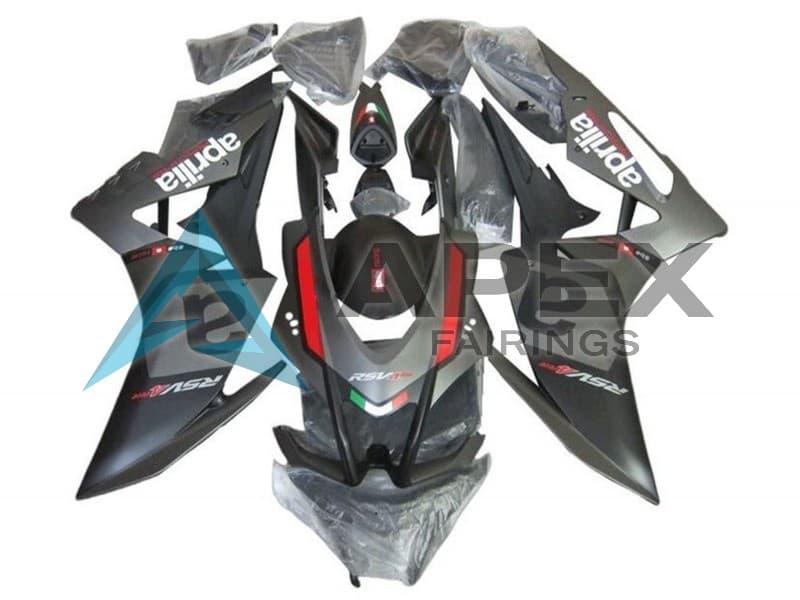 Matte Black Grey Red - Aprilia RSV4 1000 (2016-2020) ABS Fairings | Apex Fairings