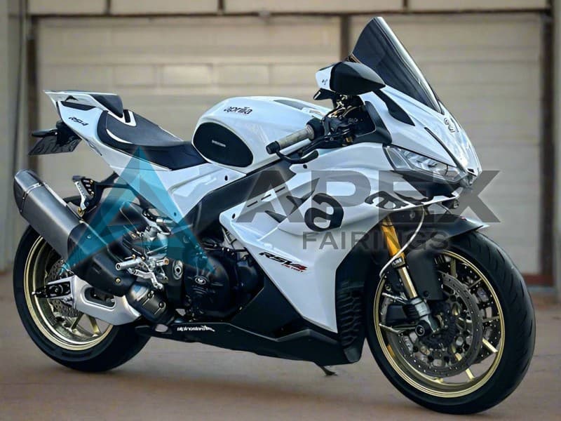 White Black - Aprilia RSV4 1100 (2021-2024) ABS Fairings | Apex Fairings