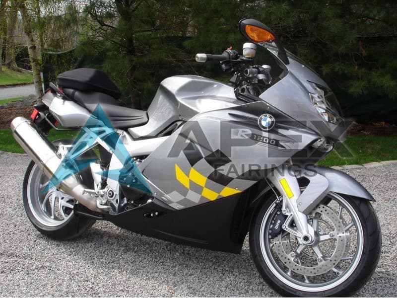Silver Yellow Black - BMW K1200S (2005-2010) ABS Fairings — Style FE16 | Apex Fairings
