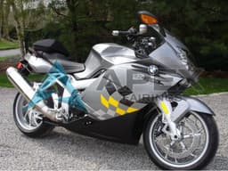 Silver Yellow Black - BMW K1200S (2005-2010) ABS Fairings — Style FE16 | Apex Fairings — view 1