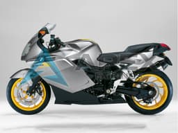 Silver Yellow Black - BMW K1200S (2005-2010) ABS Fairings — Style FE17 | Apex Fairings — view 1