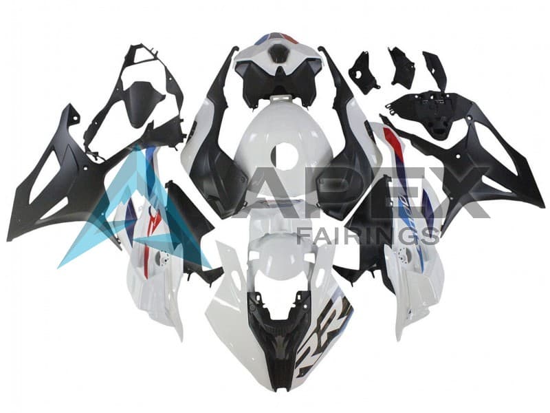 White Blue Red Matte Black - BMW S1000RR (2023-2024) ABS Fairings — Style FE36 | Apex Fairings