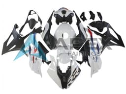 White Blue Red Matte Black - BMW S1000RR (2023-2024) ABS Fairings — Style FE36 | Apex Fairings — view 1