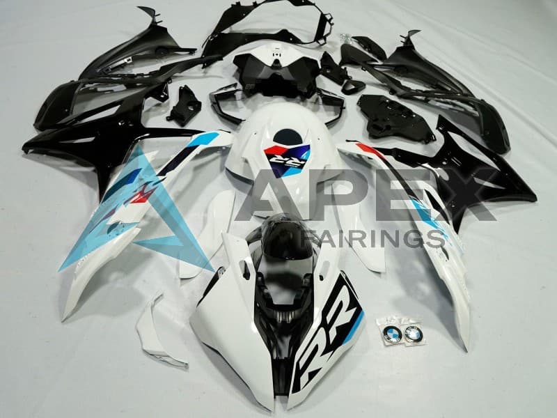 White Light Blue Red Glossy Black - BMW S1000RR (2023-2024) ABS Fairings | Apex Fairings