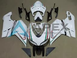 White Red Green Black Coe - Ducati 1198 (2009-2011) ABS Fairings | Apex Fairings — view 1