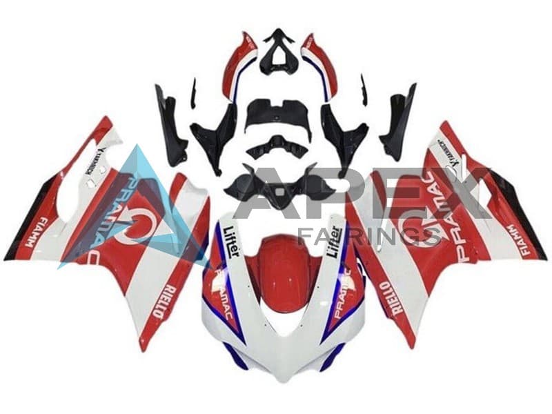 White Red Blue Pramac - Ducati 1299 Panigale (2015-2018) ABS Fairings | Apex Fairings