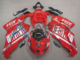 Red White Glossy Black Alice Sandisk - Ducati 749 (2005-2006) ABS Fairings | Apex Fairings — view 1