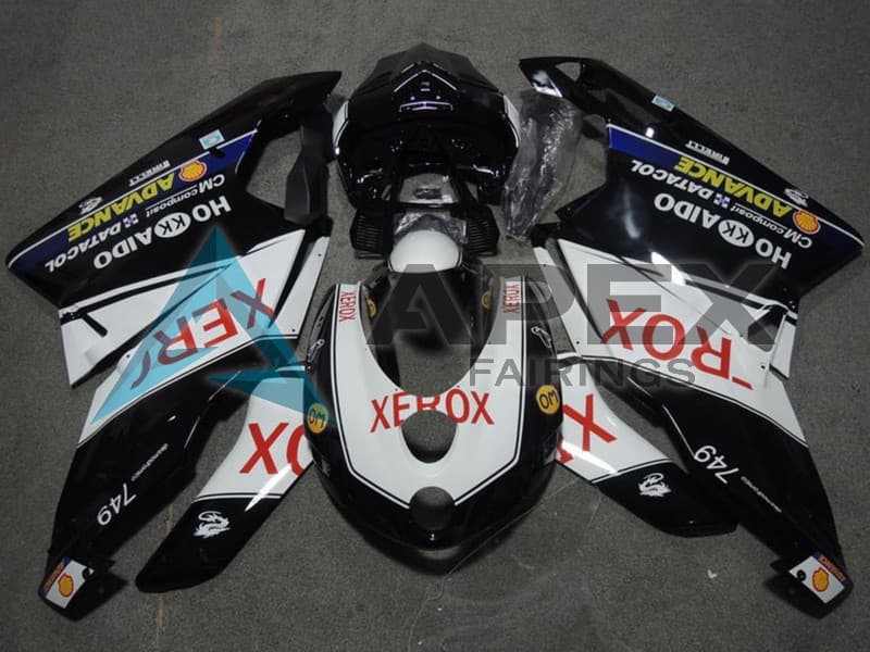 White Glossy Black Red Xerox - Ducati 749 (2005-2006) ABS Fairings | Apex Fairings