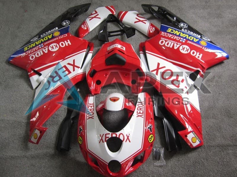 White Red Blue Glossy Black Xerox - Ducati 749 (2005-2006) ABS Fairings | Apex Fairings