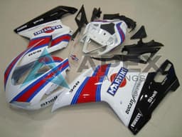 White Red Green Glossy Black Martini - Ducati 848 (2007-2014) ABS Fairings | Apex Fairings — view 1