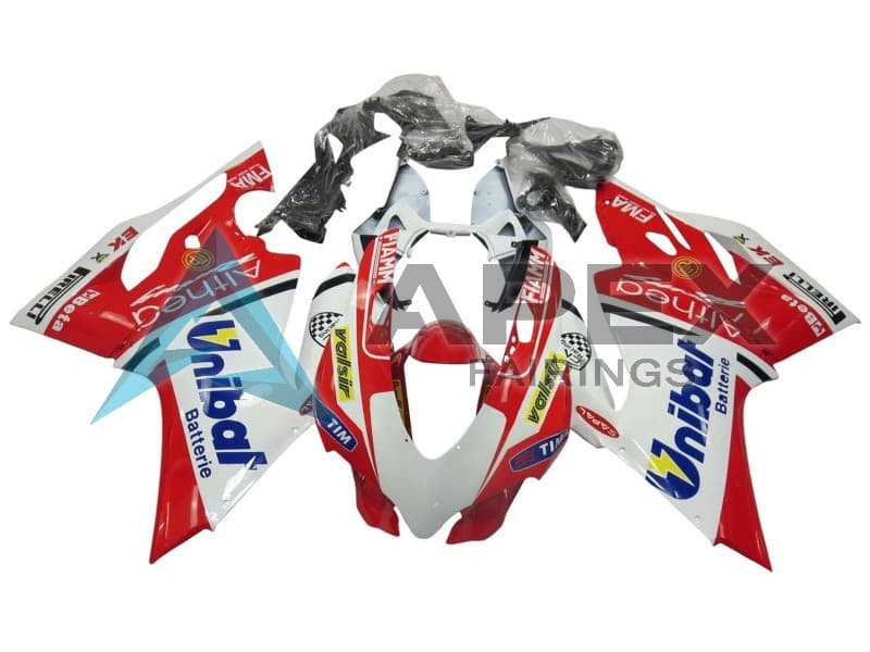 White Red Blue Valsir Fiamm - Ducati 899 Panigale (2013-2015) ABS Fairings | Apex Fairings