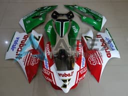 White Red Green Fiamm 7 - Ducati 899 Panigale (2013-2015) ABS Fairings | Apex Fairings — view 1
