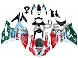 White Red Green Valsir Fiamm 7 - Ducati 959 Panigale (2016-2019) ABS Fairings | Apex Fairings — view 1