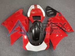 White Red Gold Matte Black Race - Ducati 996 996S (1999-2002) ABS Fairings | Apex Fairings — view 1