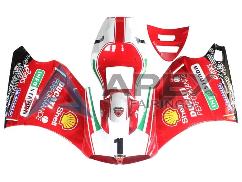 White Red Yellow Green Glossy Black Performance - Ducati 996 996S (1999-2002) ABS Fairings | Apex Fairings