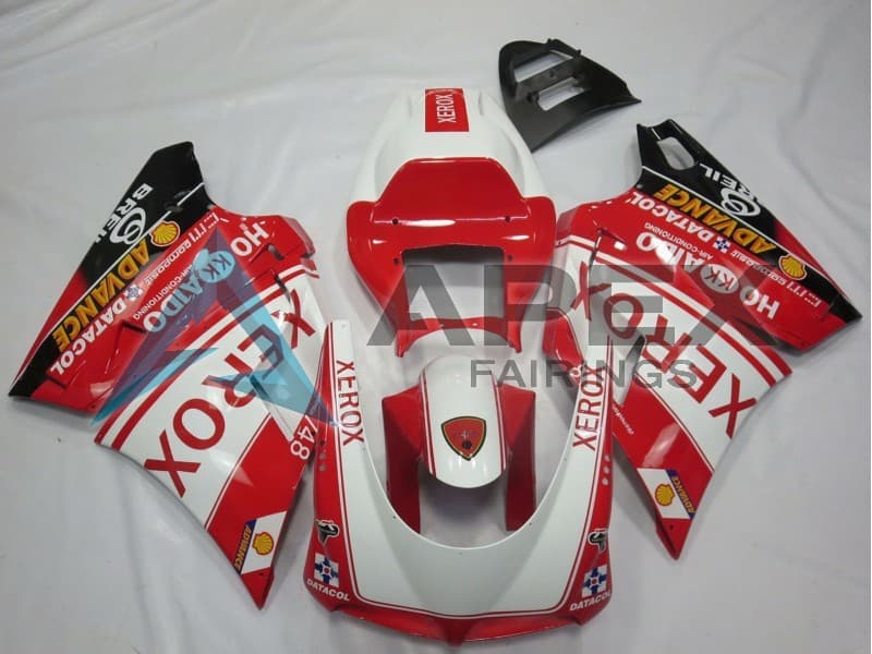 White Red Glossy Black Xerox - Ducati 998 (2002-2004) ABS Fairings | Apex Fairings