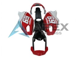 White Red Glossy Black 69 - Ducati Monster 1100 / Monster 1100S (2009-2013) ABS Fairings | Apex Fairings — view 1