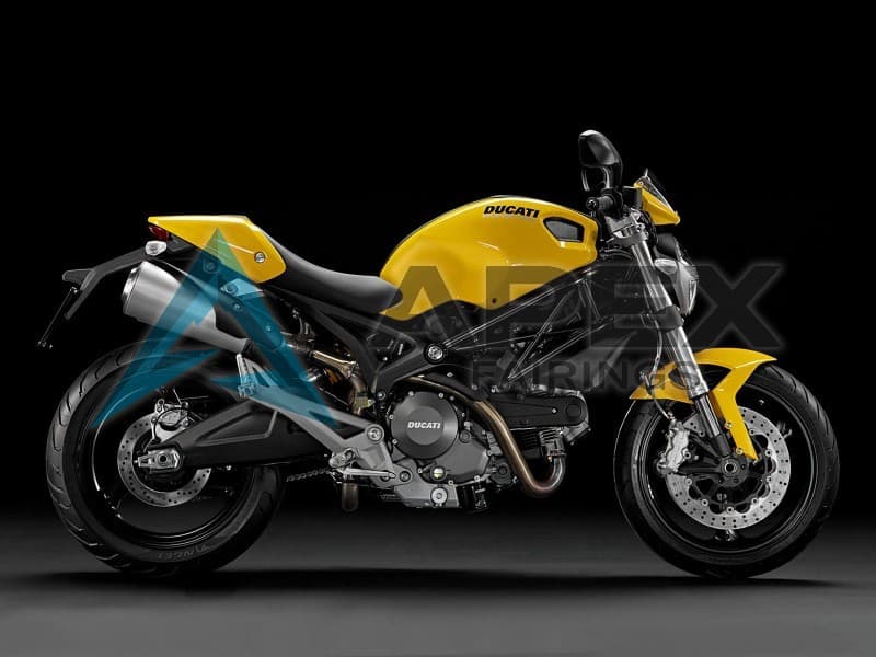 Yellow - Ducati Monster 696 (2008-2014) ABS Fairings — Style FE42 | Apex Fairings