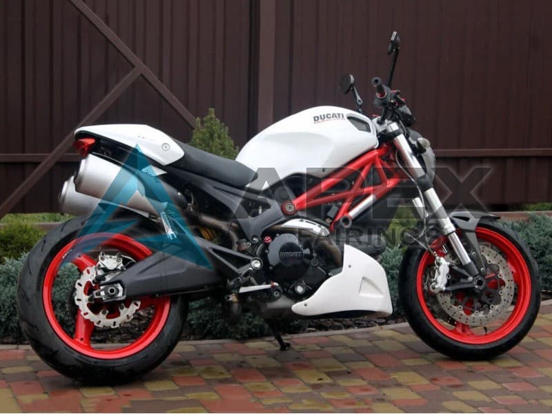 White - Ducati Monster 796 (2010-2014) ABS Fairings — Style FE18 | Apex Fairings