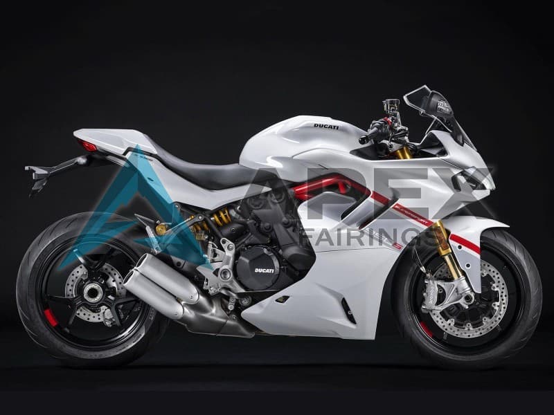 White Silver Red - Ducati Supersport 950 / 950S (2021-2024) ABS Fairings | Apex Fairings