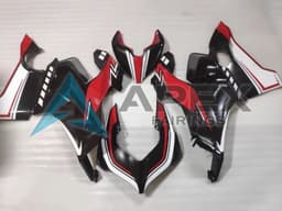 White Red Glossy Black - Ducati Panigale V4 (2020-2021) ABS Fairings | Apex Fairings — view 1