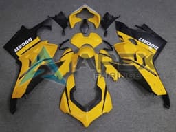 Yellow White Matte Black - Ducati Panigale V4 (2020-2021) ABS Fairings | Apex Fairings — view 1
