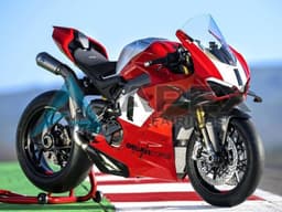Silver White Red Coe - Ducati Panigale V4 (2022-2024) ABS Fairings | Apex Fairings — view 1
