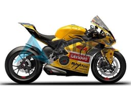 Yellow Red Lenovo - Ducati Panigale V4 (2022-2024) ABS Fairings | Apex Fairings — view 1
