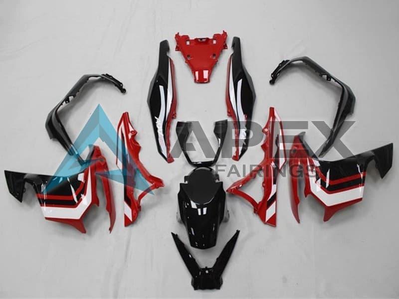 White Red Glossy Black - Honda ADV150 (2018-2021) ABS Fairings | Apex Fairings