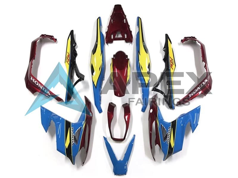 Blue Yellow Red - Honda ADV150 (2018-2021) ABS Fairings | Apex Fairings