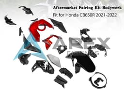 Red Black - Honda CB650R (2019-2023) ABS Fairings | Apex Fairings — view 1