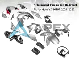 Silver Red - Honda CB650R (2019-2023) ABS Fairings | Apex Fairings — view 1