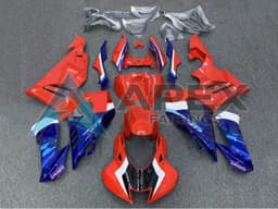 White Red Blue HRC - Honda CBR1000RR-R SP Fireblade SC82 (2020-2023) ABS Fairings — Style FE25 | Apex Fairings — view 1