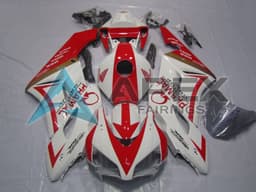 White Red Matte Black - Honda CBR1000RR Fireblade SC57 (2004-2005) ABS Fairings — Style FE230 | Apex Fairings — view 1
