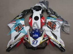 Yellow White Red Glossy Black Repsol - Honda CBR1000RR Fireblade SC57 (2004-2005) ABS Fairings — Style FEs198 | Apex Fairings — view 1