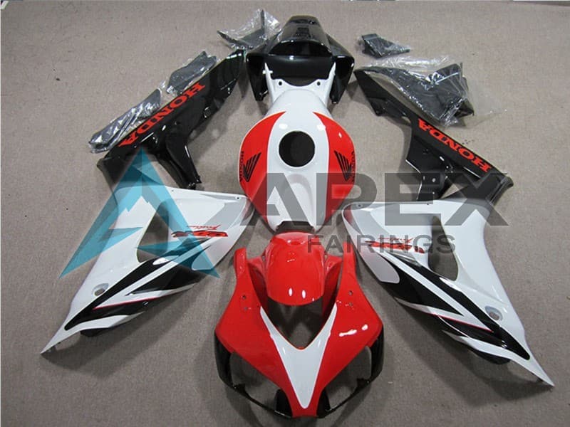 White Red Glossy Black Fade - Honda CBR1000RR Fireblade SC57 II (2006-2007) ABS Fairings | Apex Fairings