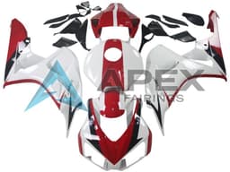 White Red Glossy Black - Honda CBR1000RR Fireblade SC57 II (2006-2007) ABS Fairings — Style FE225 | Apex Fairings — view 1
