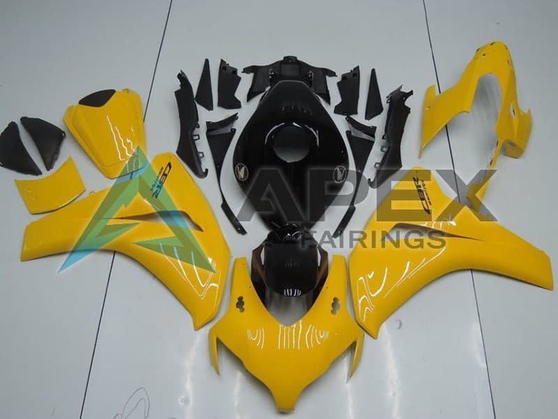Yellow Glossy Black - Honda CBR1000RR Fireblade SC59 (2008-2011) ABS Fairings | Apex Fairings