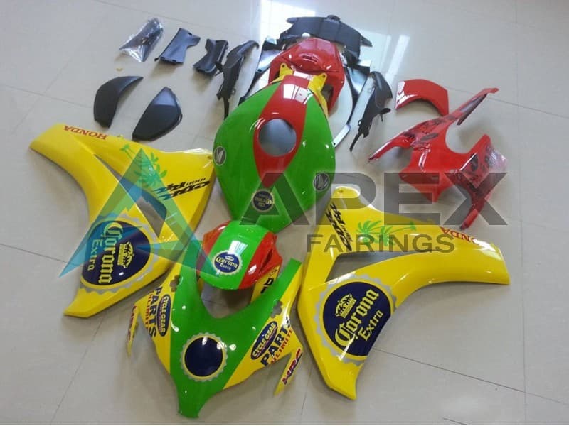 Yellow Green Red Black Corona - Honda CBR1000RR Fireblade SC59 (2008-2011) ABS Fairings | Apex Fairings