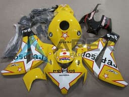 Yellow White Glossy Black Star Repsol HRC - Honda CBR1000RR Fireblade SC59 (2008-2011) ABS Fairings | Apex Fairings — view 1