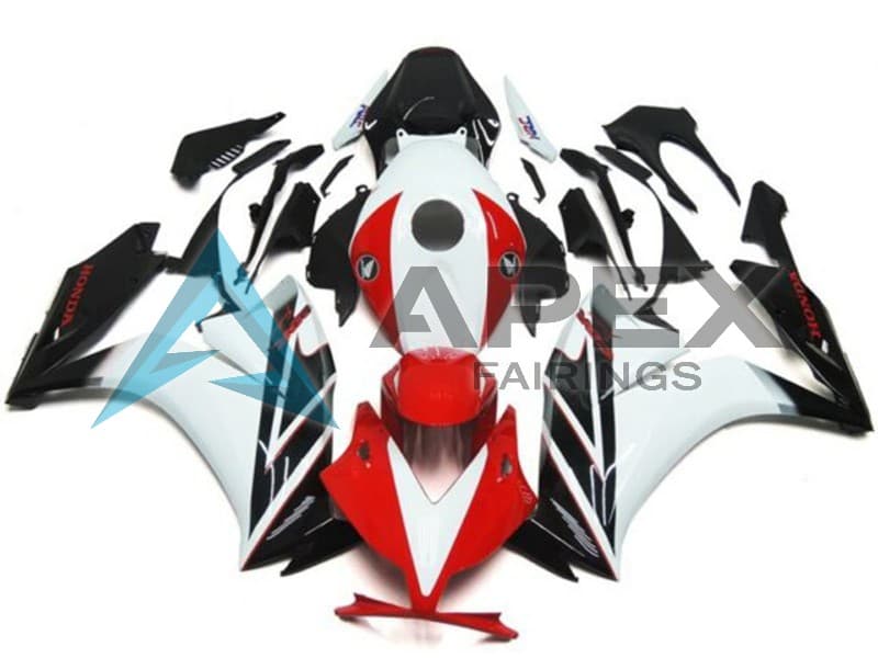 White Red Glossy Black - Honda CBR1000RR Fireblade SC59 II (2012-2016) ABS Fairings — Style FE194 | Apex Fairings