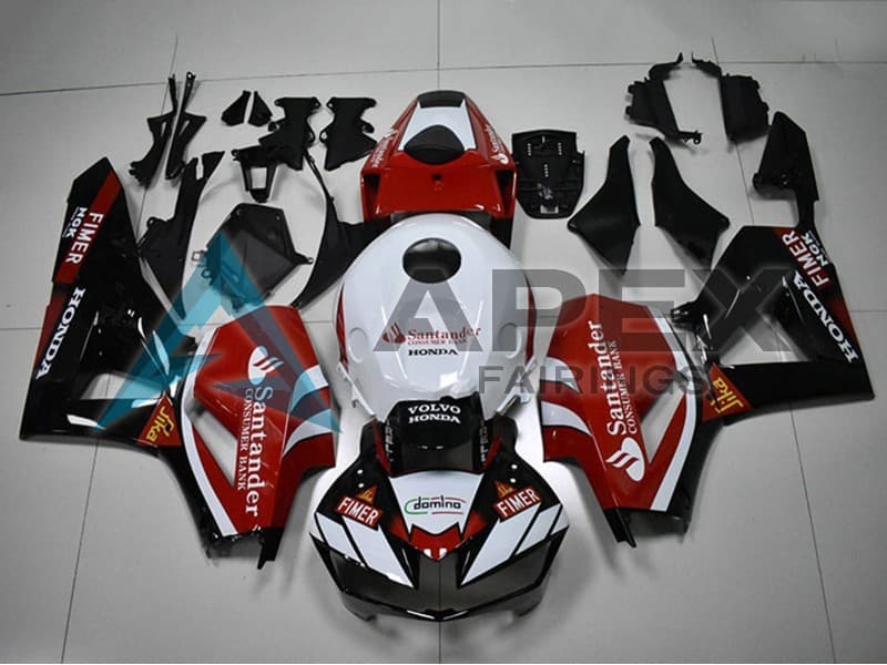 White Red Glossy Black Santander - Honda CBR1000RR Fireblade SC59 II (2012-2016) ABS Fairings | Apex Fairings
