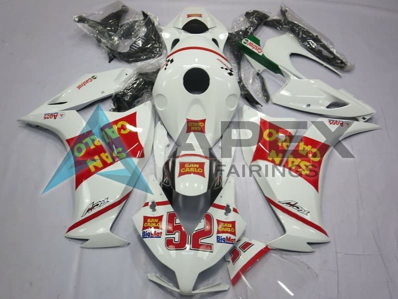 White Red Yellow San Carlo - Honda CBR1000RR Fireblade SC59 II (2012-2016) ABS Fairings — Style FE217 | Apex Fairings