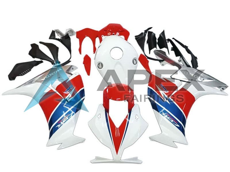 White Silver Blue Red - Honda CBR1000RR Fireblade SC59 II (2012-2016) ABS Fairings | Apex Fairings